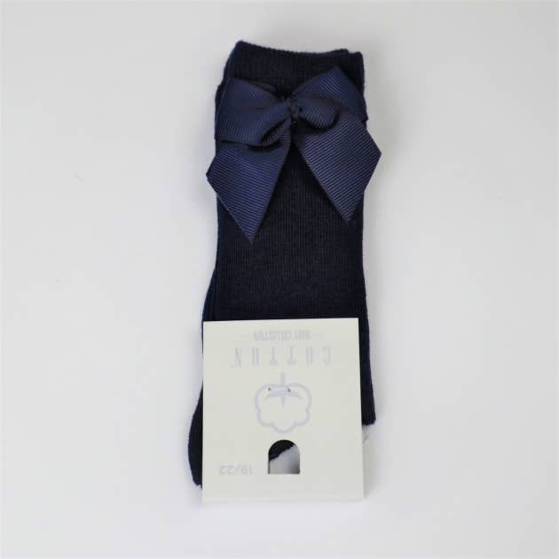 Cotton Socks - Wholesale Socks - Baby - MA101 HIGH SOCK CHILD WITH GROSGRAIN BOW 100% COTTON11