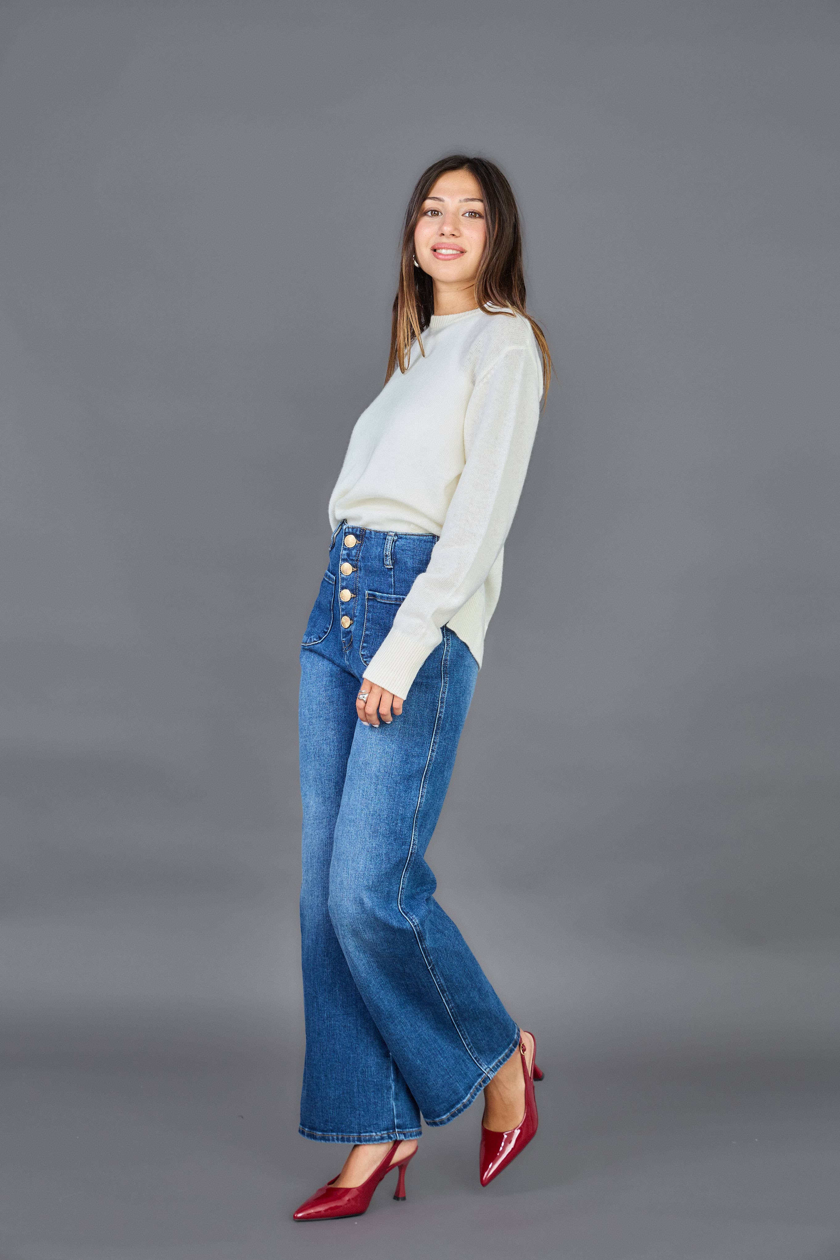 ANA & LUCY - Wholesale Jeans - Women's - Wide-Leg Jeans (Button Closure) "Audrey" - ANA & LUCY20