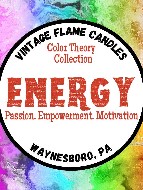 Energy/Red - The Color Candle Collection for wholesale by The Vintage Flame Candles
