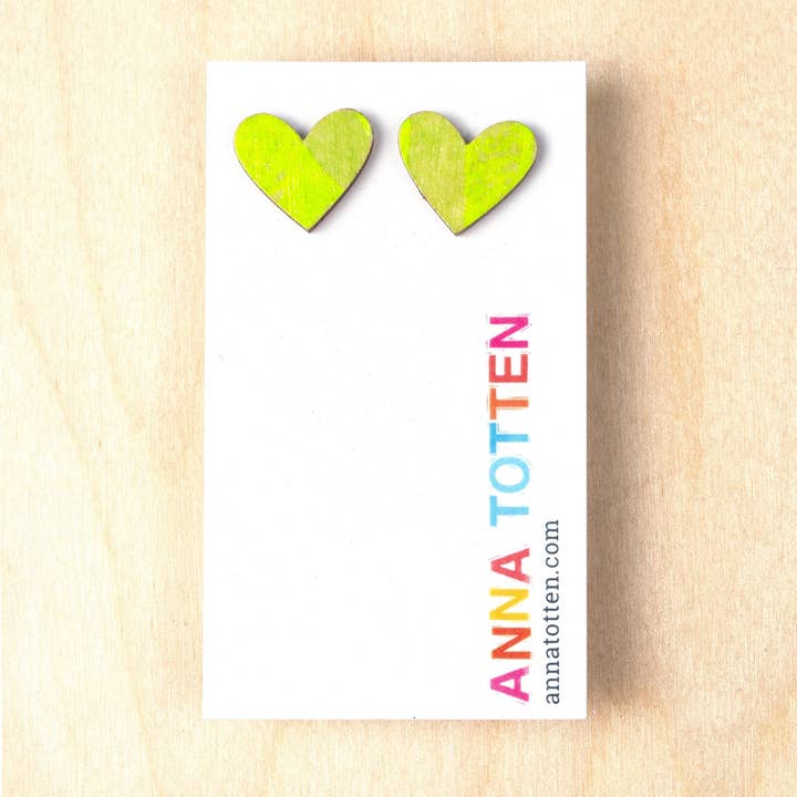 Heart Stud Earrings for wholesale by Anna Totten