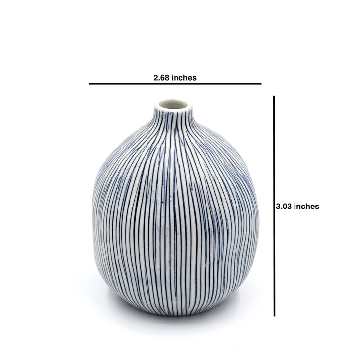 Art Floral Trading LLC - Wholesale Vase - 1415W27 GUGU SAG S-Handcrafted Porcelain Bud Vase1