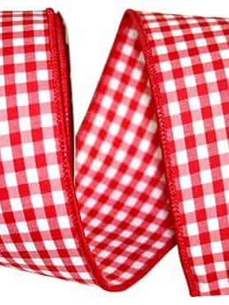 Bord filaire Gingham Check, rouge pour la vente par Amber Marie & Company