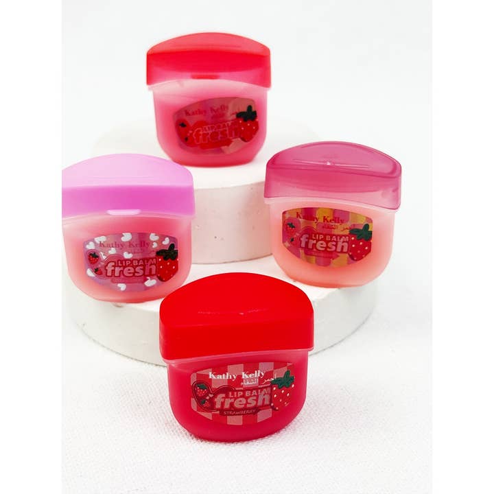 MIX COLOR Moisturizing Fresh Strawberry Lip Balm for wholesale on Faire3