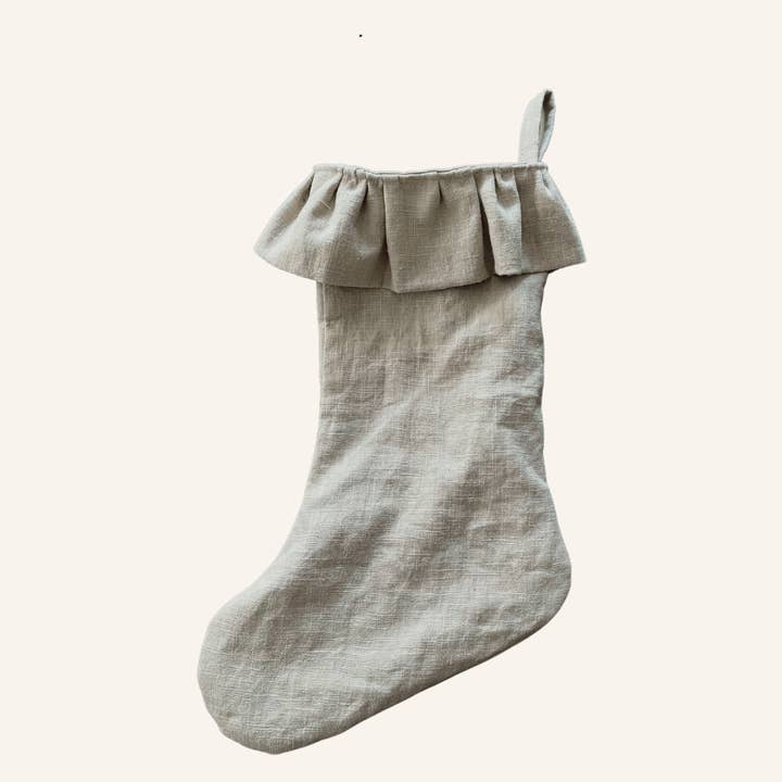 Natural linen blend Christmas stocking and other Purchase wholesale velvet stocking. Free returns & net 60 terms on Faire trending on Faire.