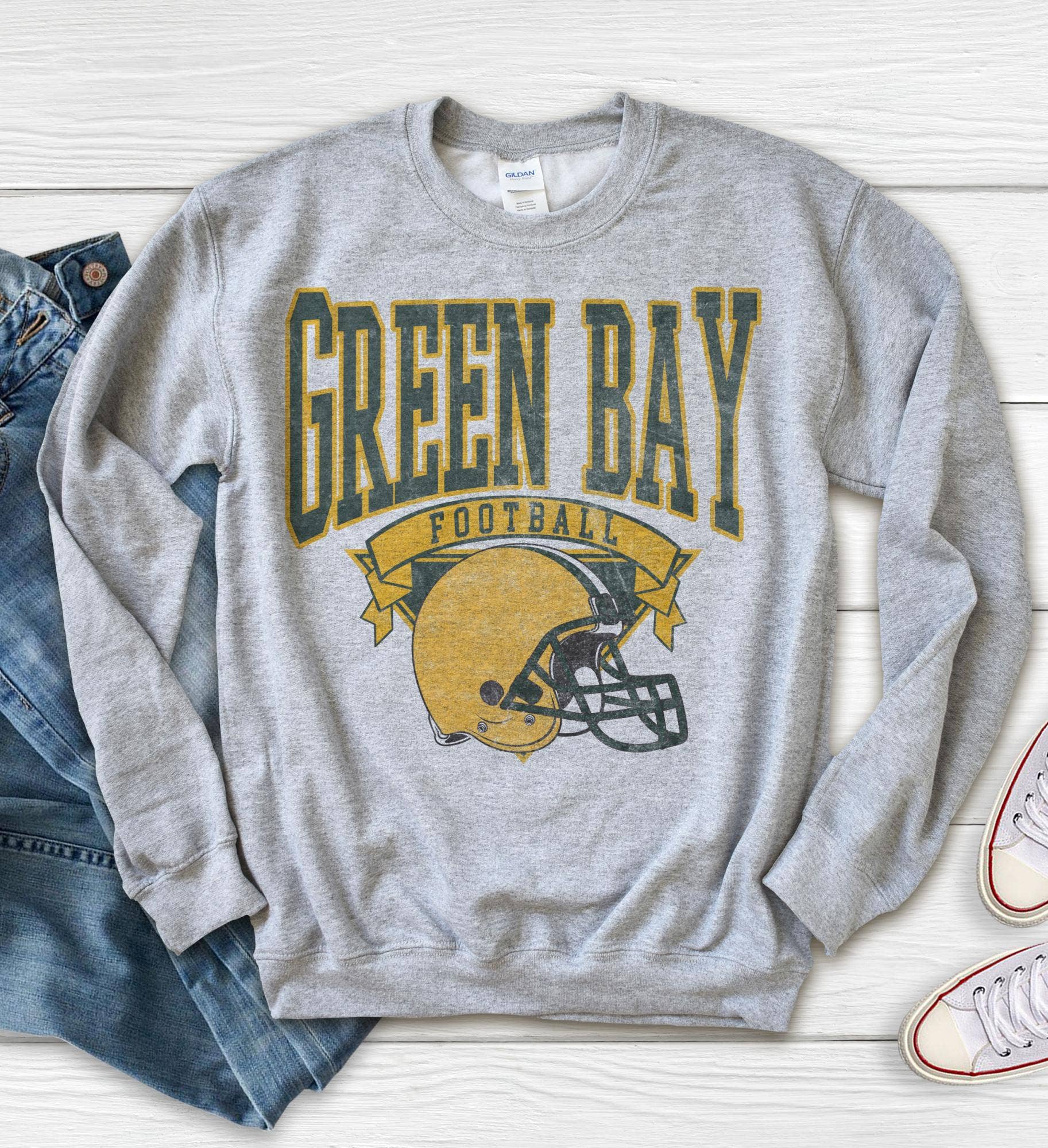 Par.tees by Party On! - Wholesale Graphic Sweatshirt - Women's - Vintage Hometown Football Graphic Sweatshirts7