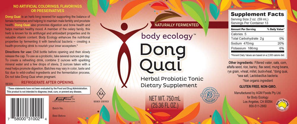 Body Ecology – wholesale Oral supplement/vitamin – Dong Quai Probiotic Liquid1