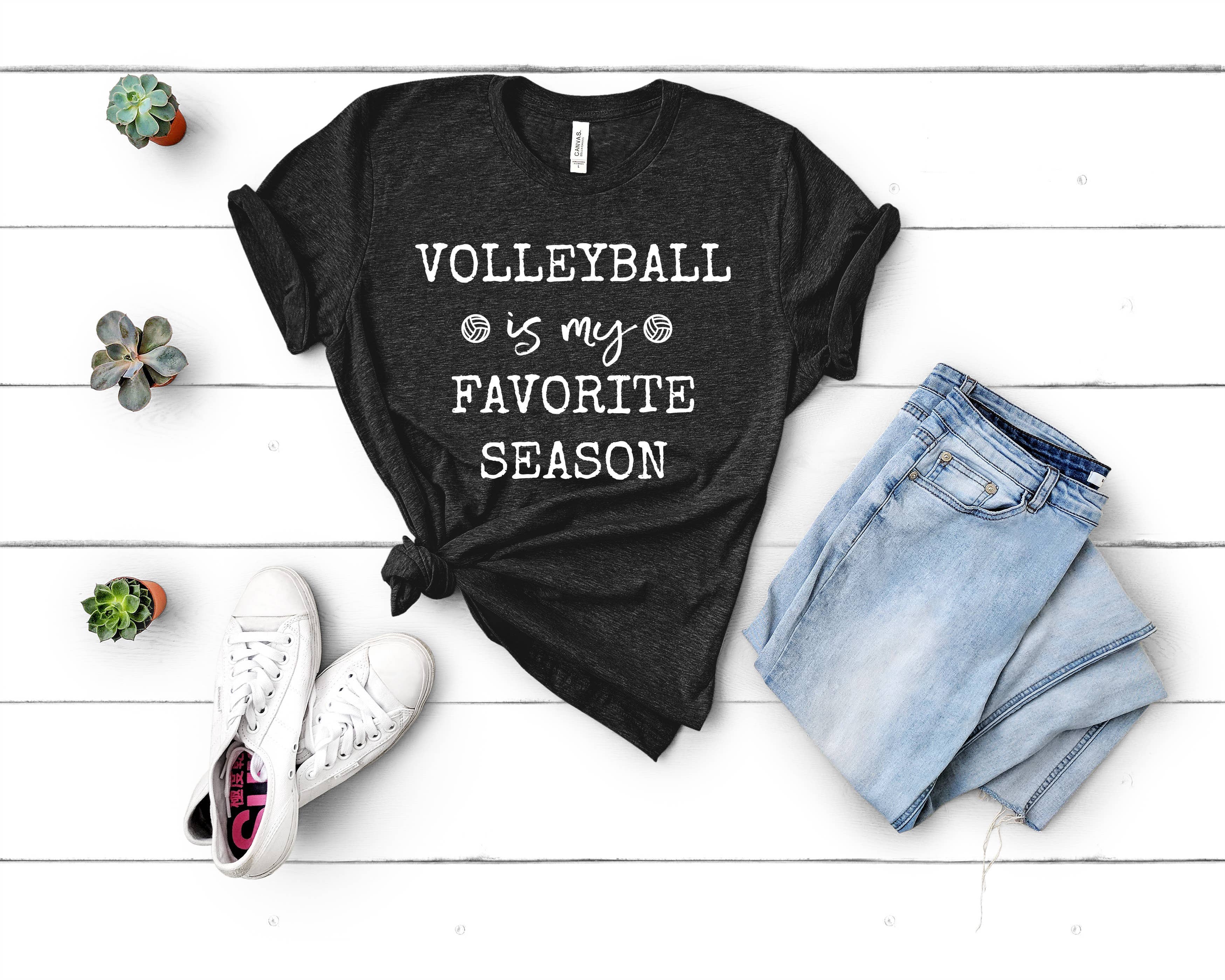 My Bella Vida Inc. - Wholesale Screen Printed T-Shirt - Women's - Volleyball is my Favorite Season Shirt0