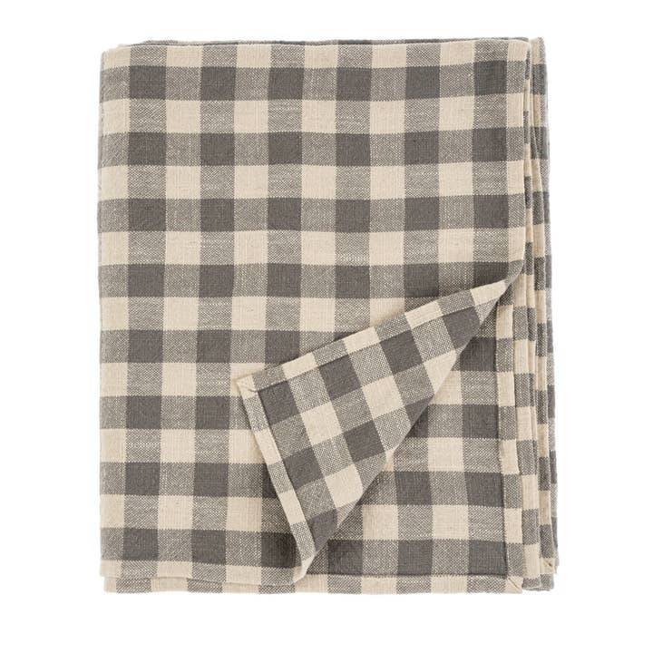 Indaba Trading - Wholesale Tablecloth - Somerset Gingham Tablecloth, Grey