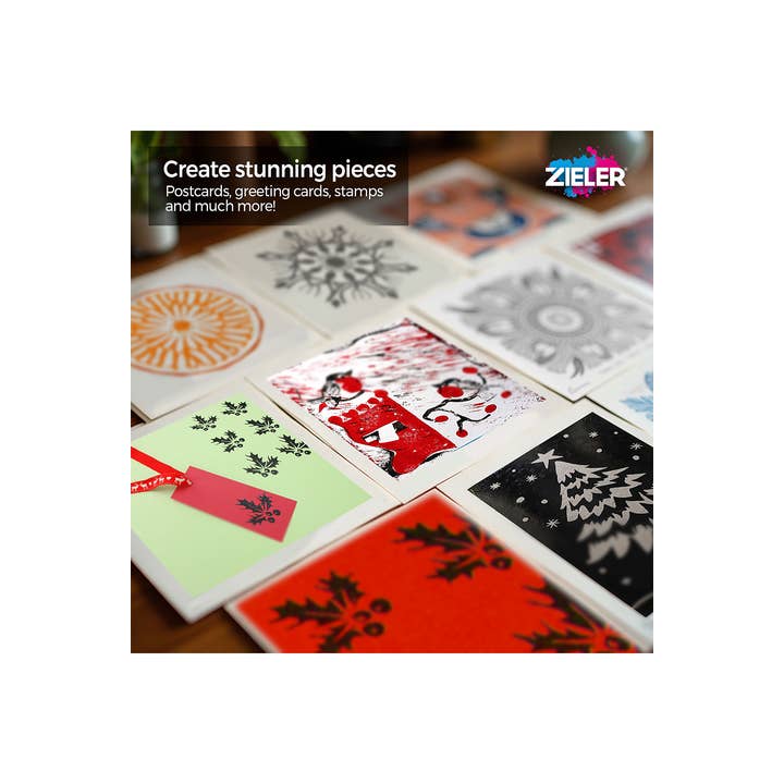 Chartpak, Inc. - Wholesale Craft Supplies - Zieler A5 Soft Cut Lino Printing Bloc Sheets Pack of 56