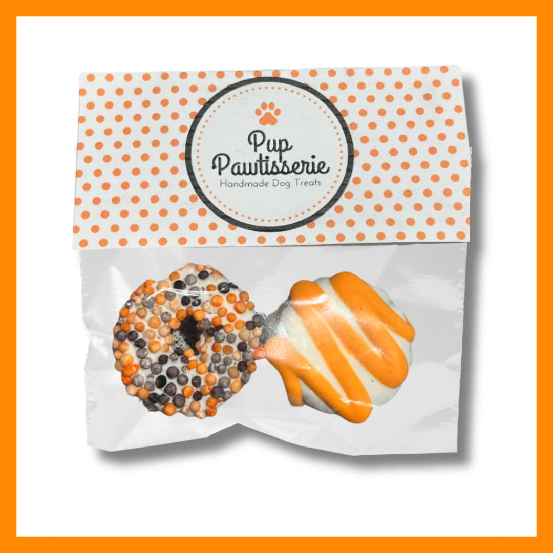 Pup Pawtisserie - Wholesale Pet Treats - Dog - 2 Pack Mini Donuts - Halloween