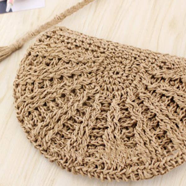 ShieldChic - Wholesale Beach Bag - Small Semicircle Knitting Beach Bag