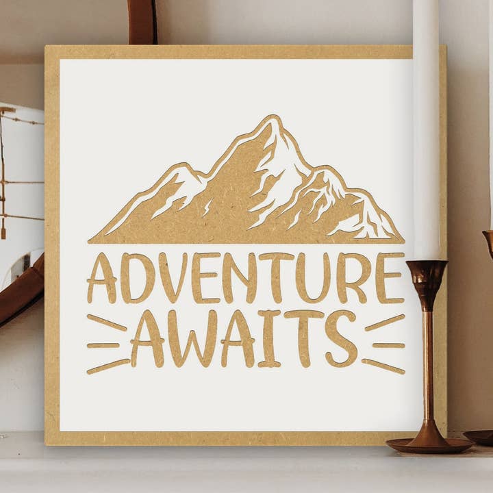 Rustic 'Adventure Awaits' Wall Hanging For Nature Lovers for wholesale by Mekanu