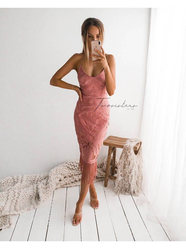 Twosisters The Label - Wholesale Dress - Women's - Khaleesi Dress - Dusty Pink