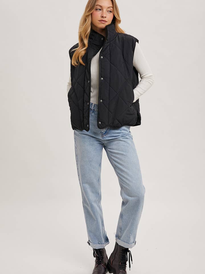 Bluivy - Vendita all'ingrosso Gilè imbottito - Donna - GILET IMBOTTITO TRAPUNTATO CON TASCHE29