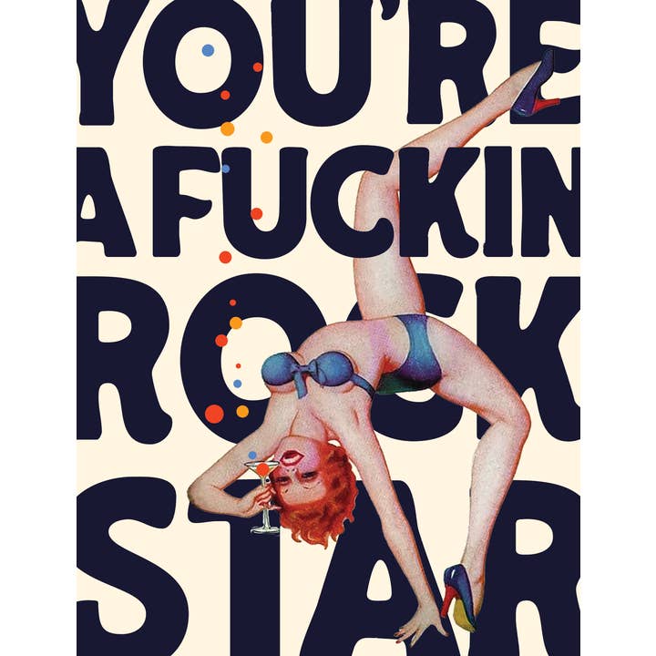 OffensiveDelightful - Wholesale Birthday Card - SEXY ROCKSTAR! congratulations birthday card
