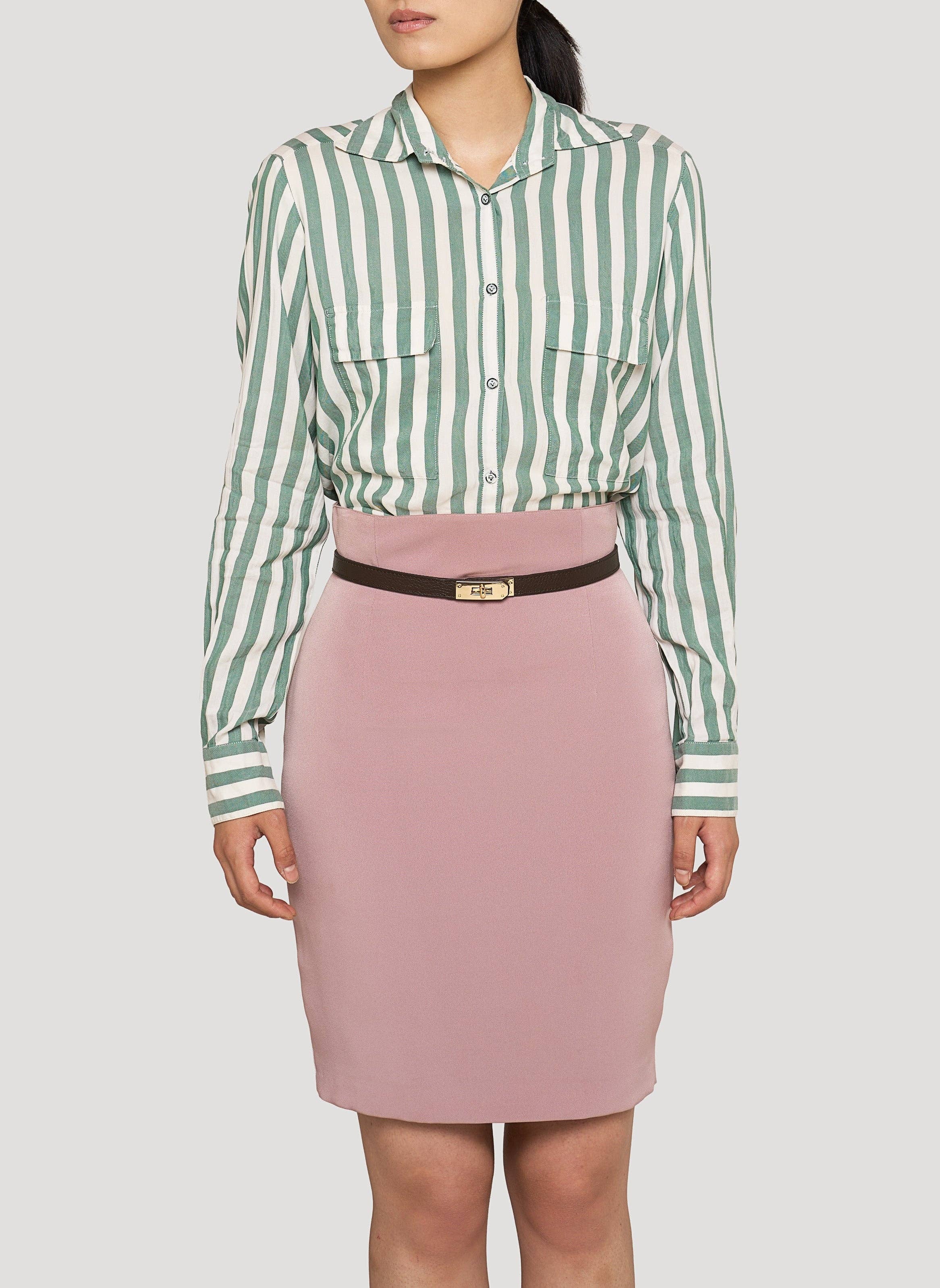 Voemièn - Wholesale Belt - Women's - Baronne in Dark Brown Togo Leather Belt1