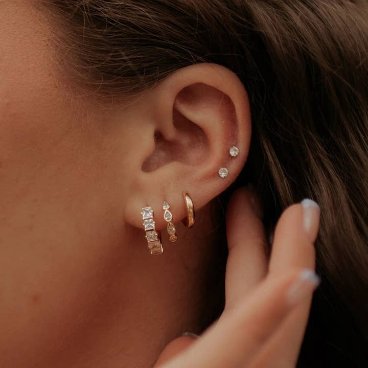 Mauve Jewelry Co. - Wholesale Huggie Earrings - May Raindrop Hoops3