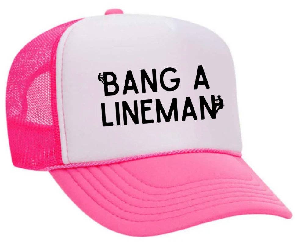 Inappropriate Trucker Hats - Vendita all'ingrosso Cappellino  da camionista - Unisex - Cappello da camionista Bang A Lineman4