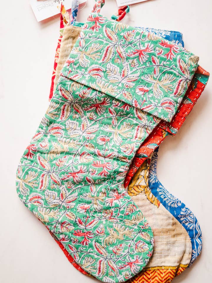 Kantha Stocking and other Purchase Wholesale stitched. Free Returns & Net 60 Terms on Faire trending on Faire.