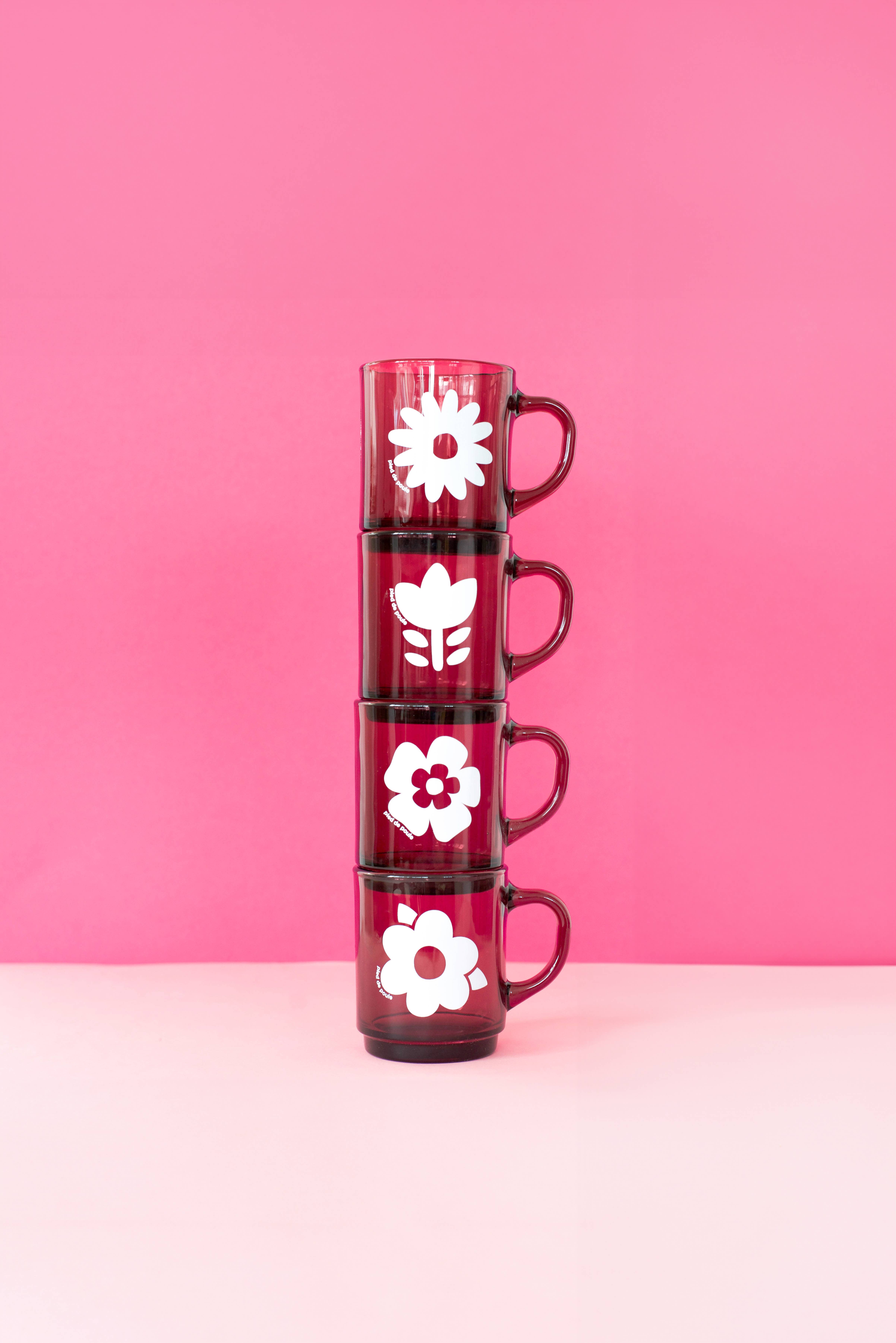 Pied De Poule - Wholesale Coffee Mug - Duralex mug - “RETRO” PLUM8