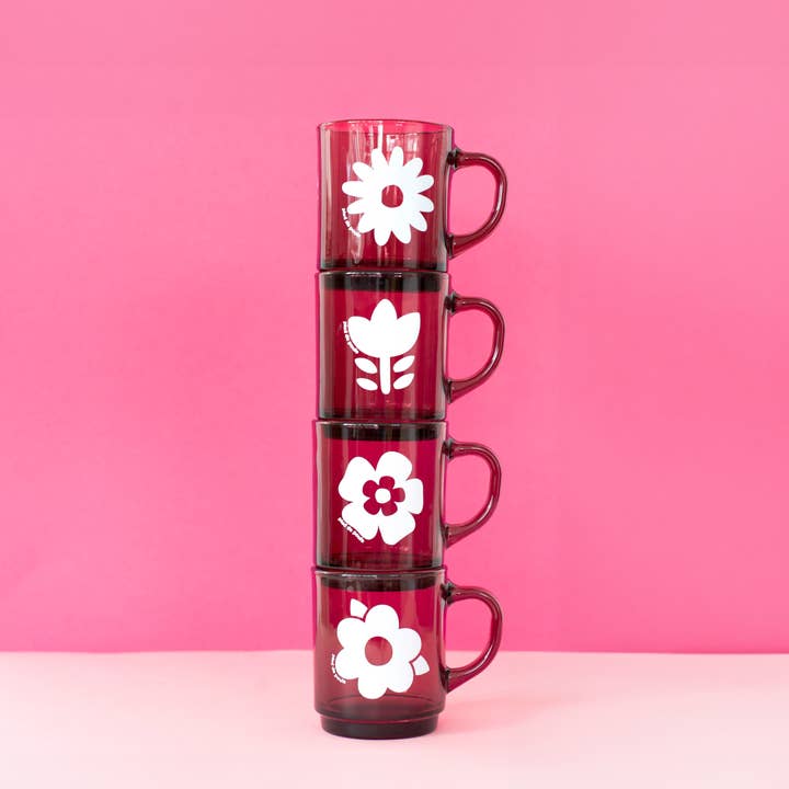 Pied De Poule - Wholesale Coffee Mug - Duralex mug - “RETRO” PLUM8