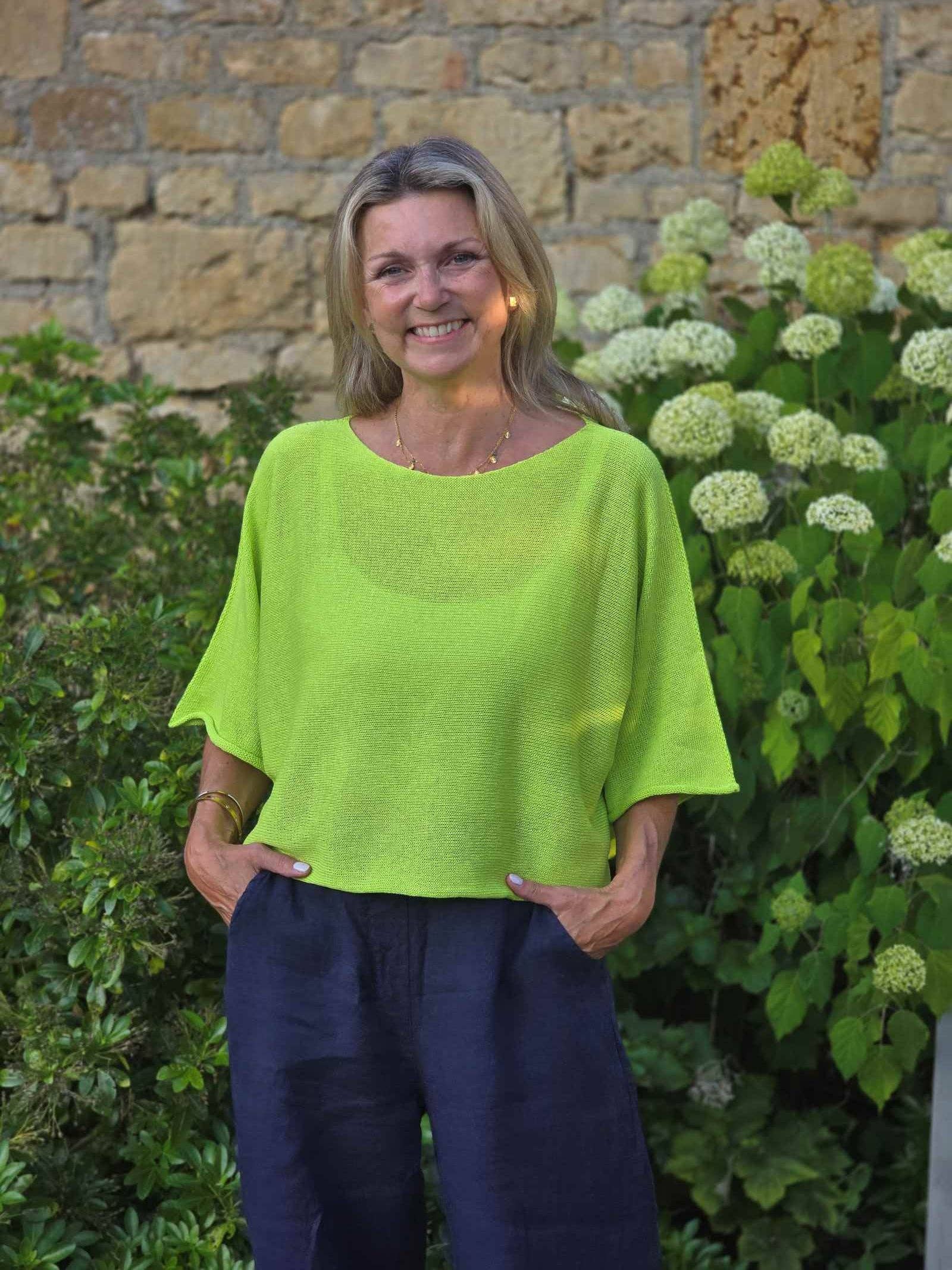 Cadenza Italy Ltd - Vendita all'ingrosso Top in maglia - Donna - Top corto a tunica in misto cotone2