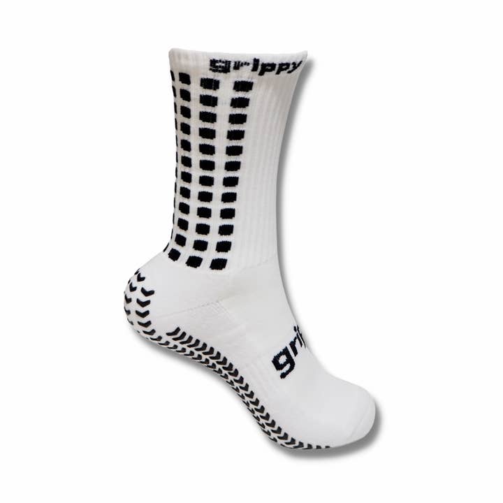 Non-Slip Football Grip Socks - White for engroshandel hos Grippy Sports