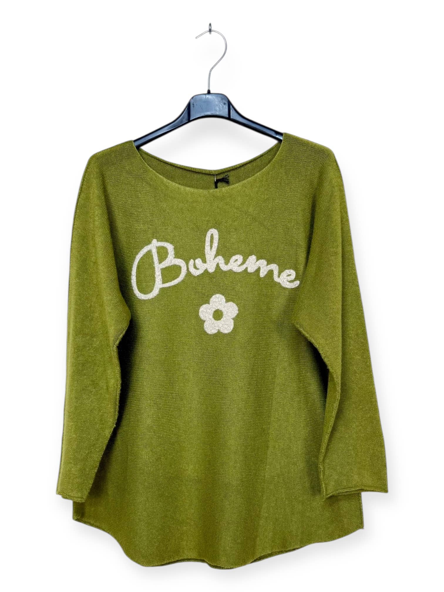 Lucky Nana - Wholesale Knit Sweater - Women's - AH 3165 - V-Neck Sweater with Bohemian Flocking7