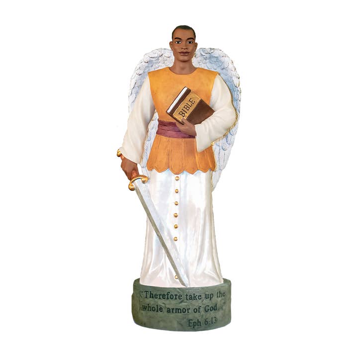 16720 : Ange Afro-Américain : Épée de l'Esprit ! 9"H pour la vente par Positive Image Gifts
