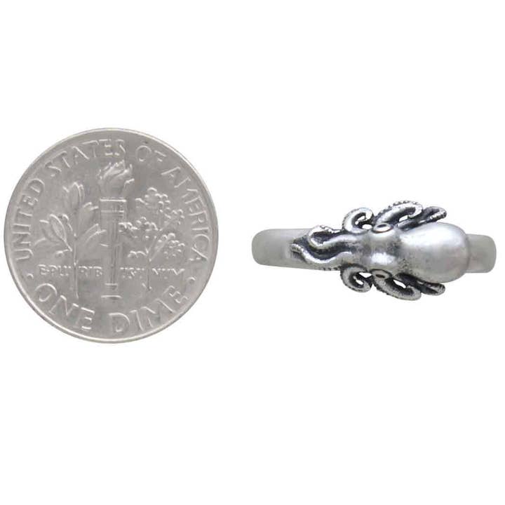 Nina Designs - Wholesale Band/Stacked Ring - Sterling Silver Baby Octopus Ring