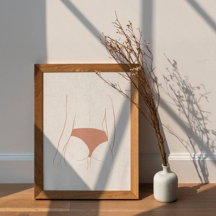 Line Art of Woman's Body, Minimal Body Illustration for wholesale by Abate Graphics