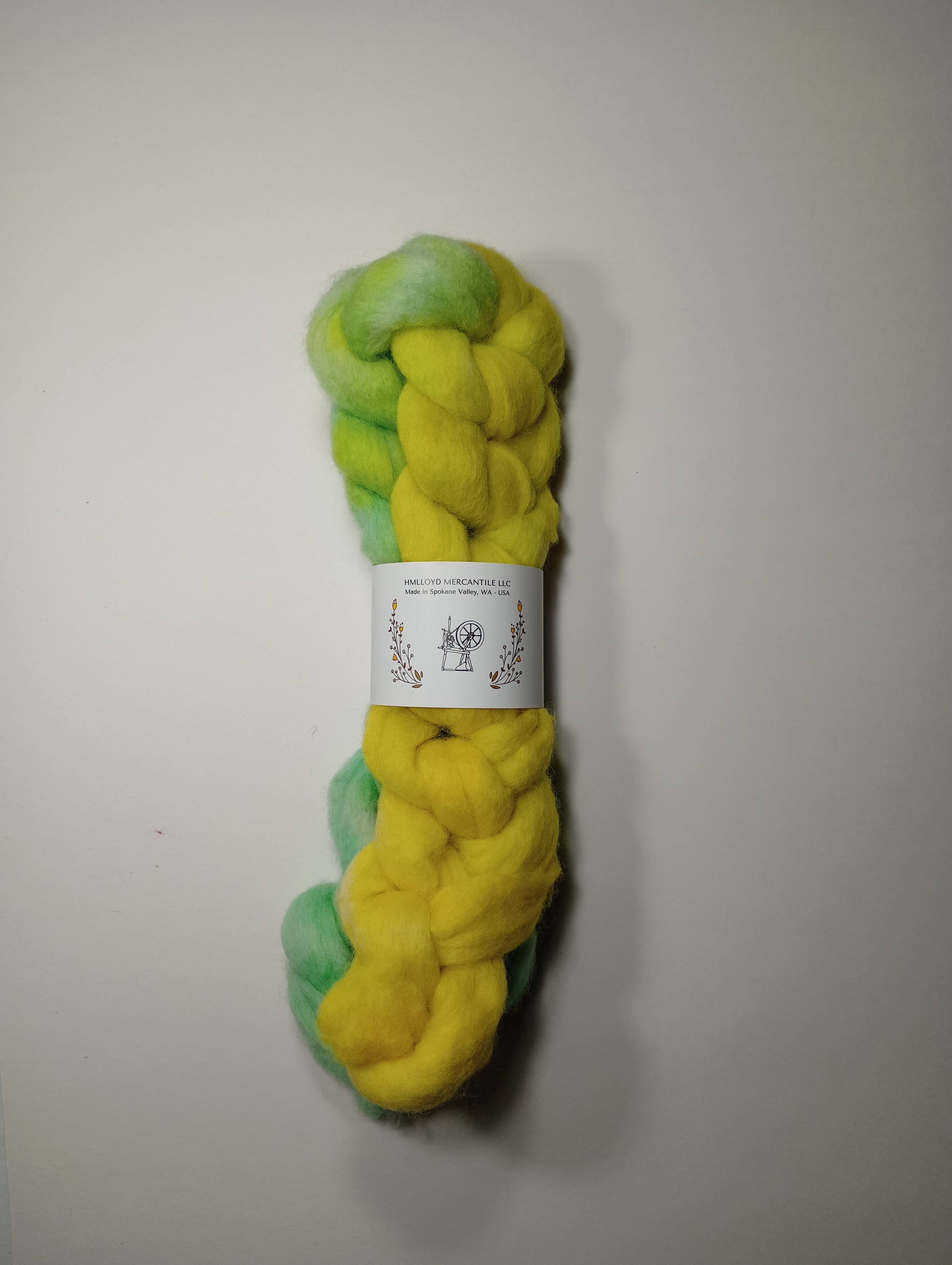 HMLLOYD MERCANTILE LLC - Wholesale Garen - Handgeverfde Roving - Kent Romney - 100 gram Vlechten0