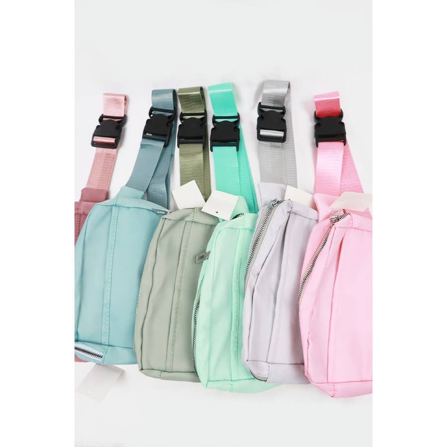 Natural Color Crossbody Belt Bag for wholesale on Faire