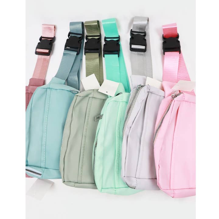 Natural Color Crossbody Belt Bag for wholesale by Love and Repeat