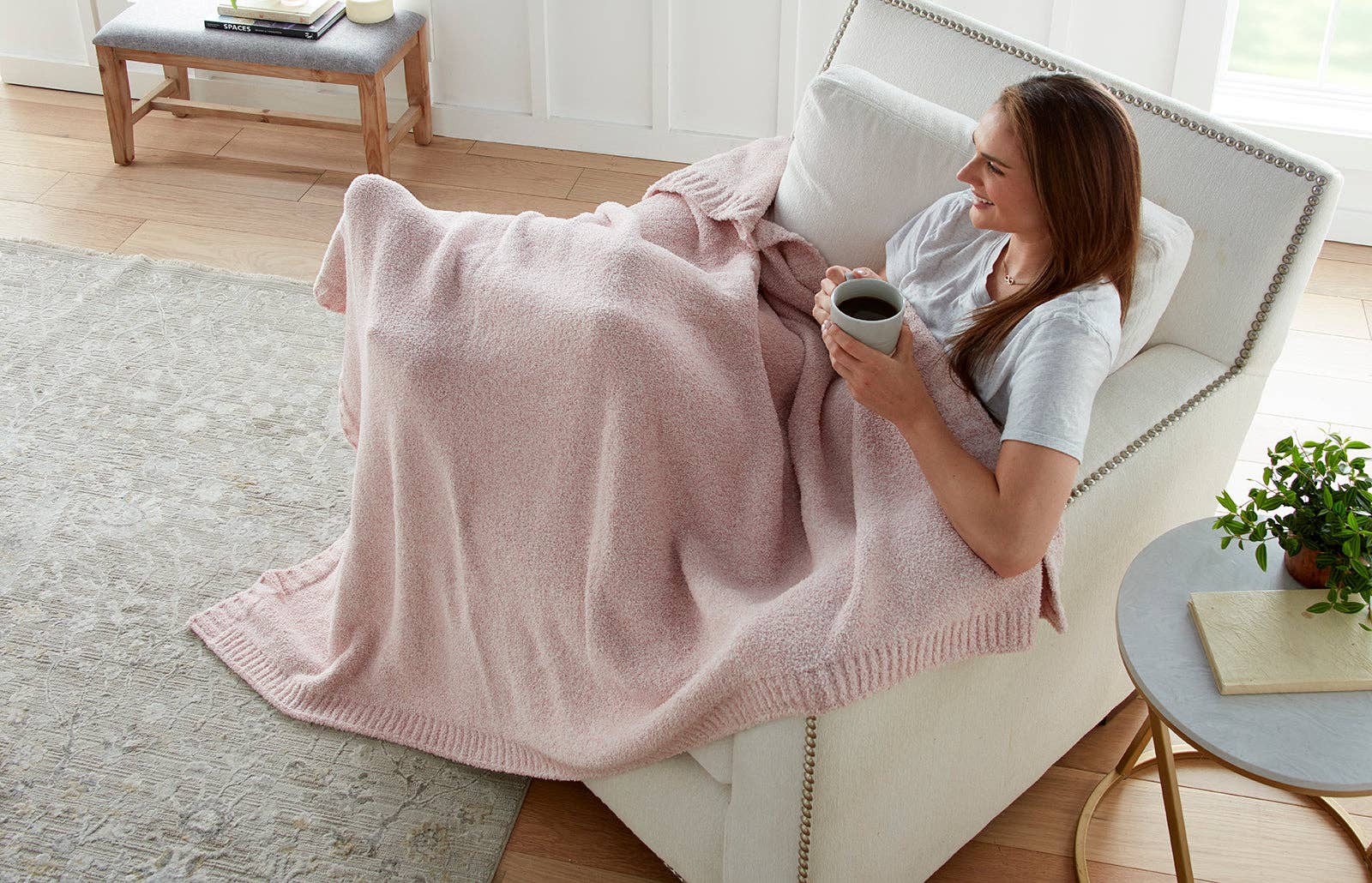 Crafted by Catherine - Wholesale Throw Blanket - Heathered Cozy Knit Throw 60" x 70"11