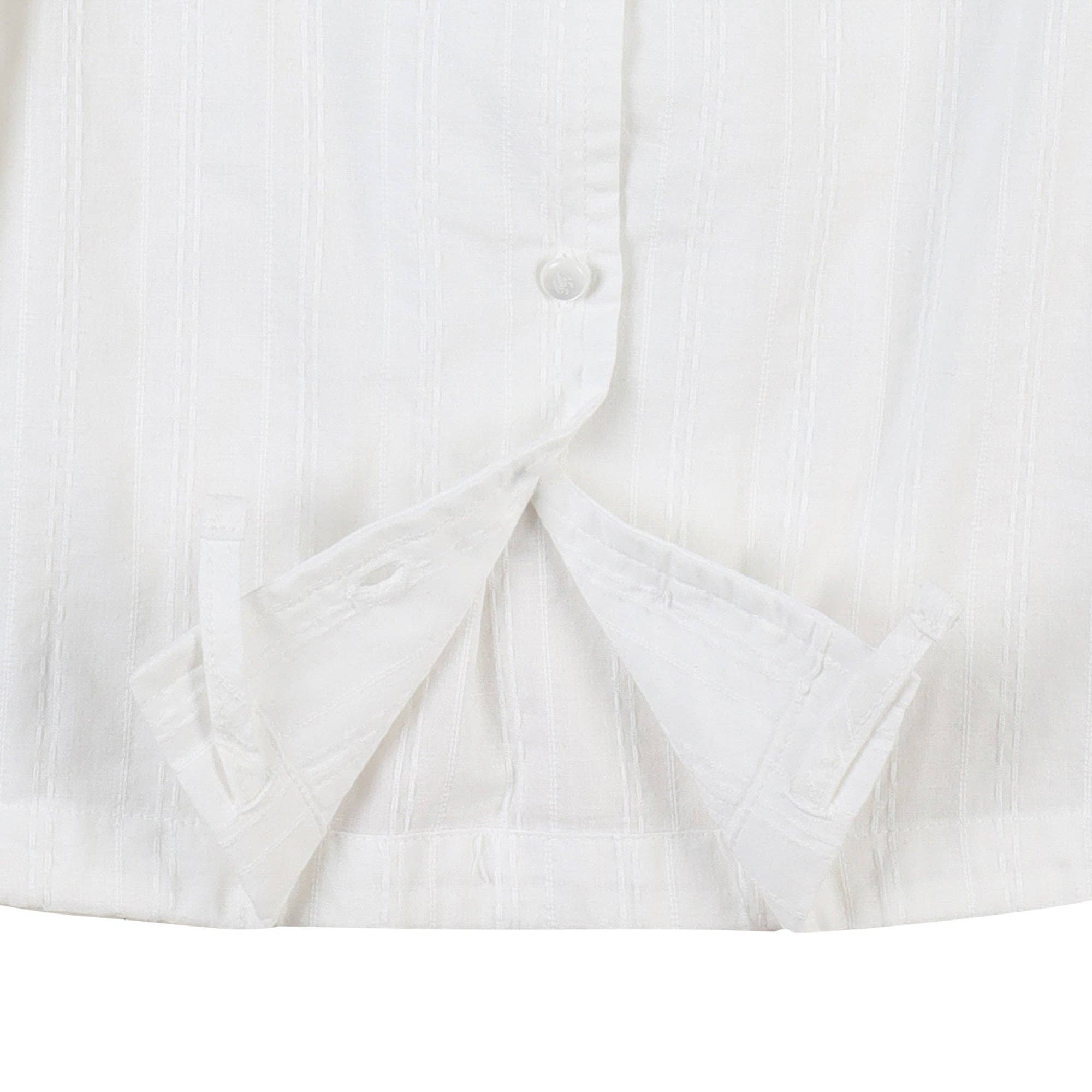 ToTo Heros - Wholesale Button Down Shirt - Kids - Reese Wide Collar Cropped Blouse3