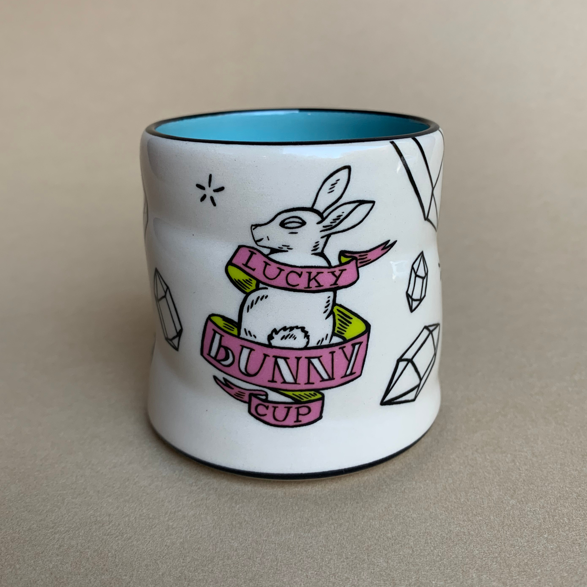 The Bowl Maker - Wholesale Coffee/Tea Cup - Lucky Bunny Cup - Medium Ceramic Mug2