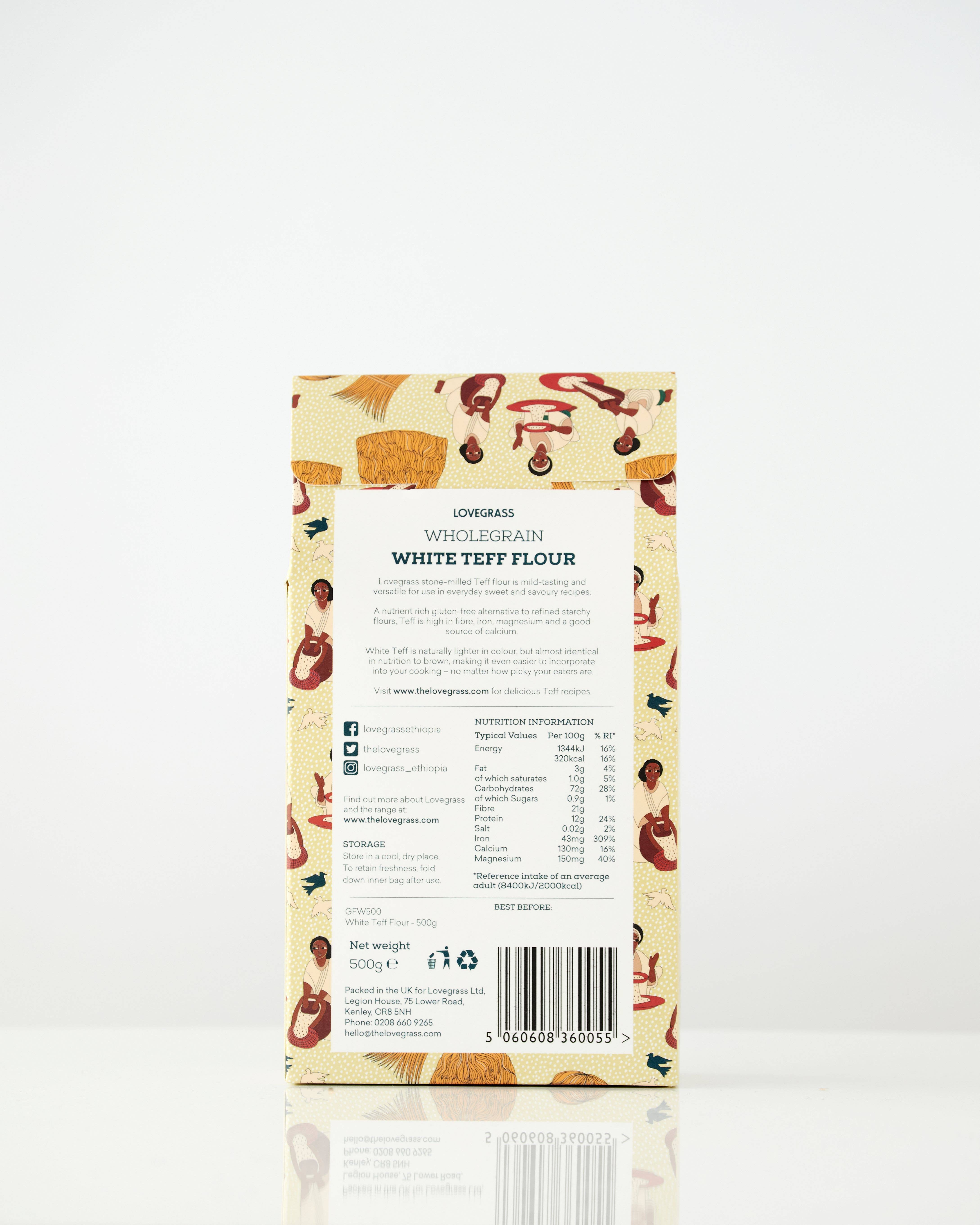 Lovegrass Ethiopia - Wholesale Flour - White Teff Flour 500g2