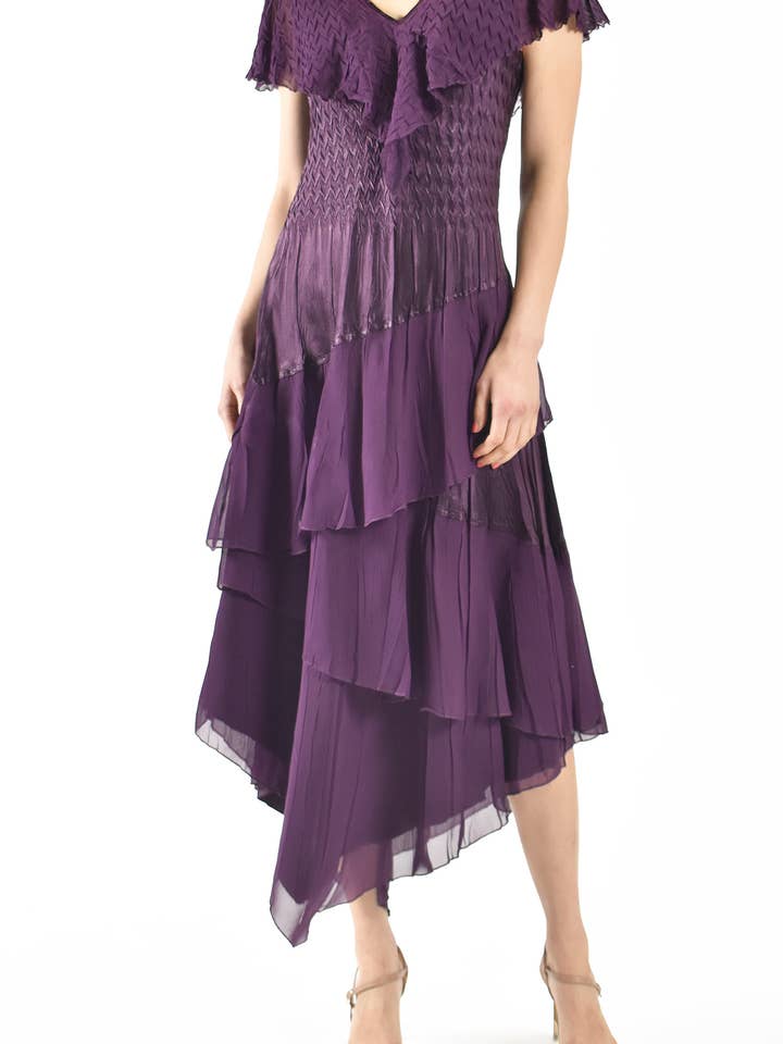 CAD21456SO - Flutter Slv Tiered Drs for wholesale by Komarov