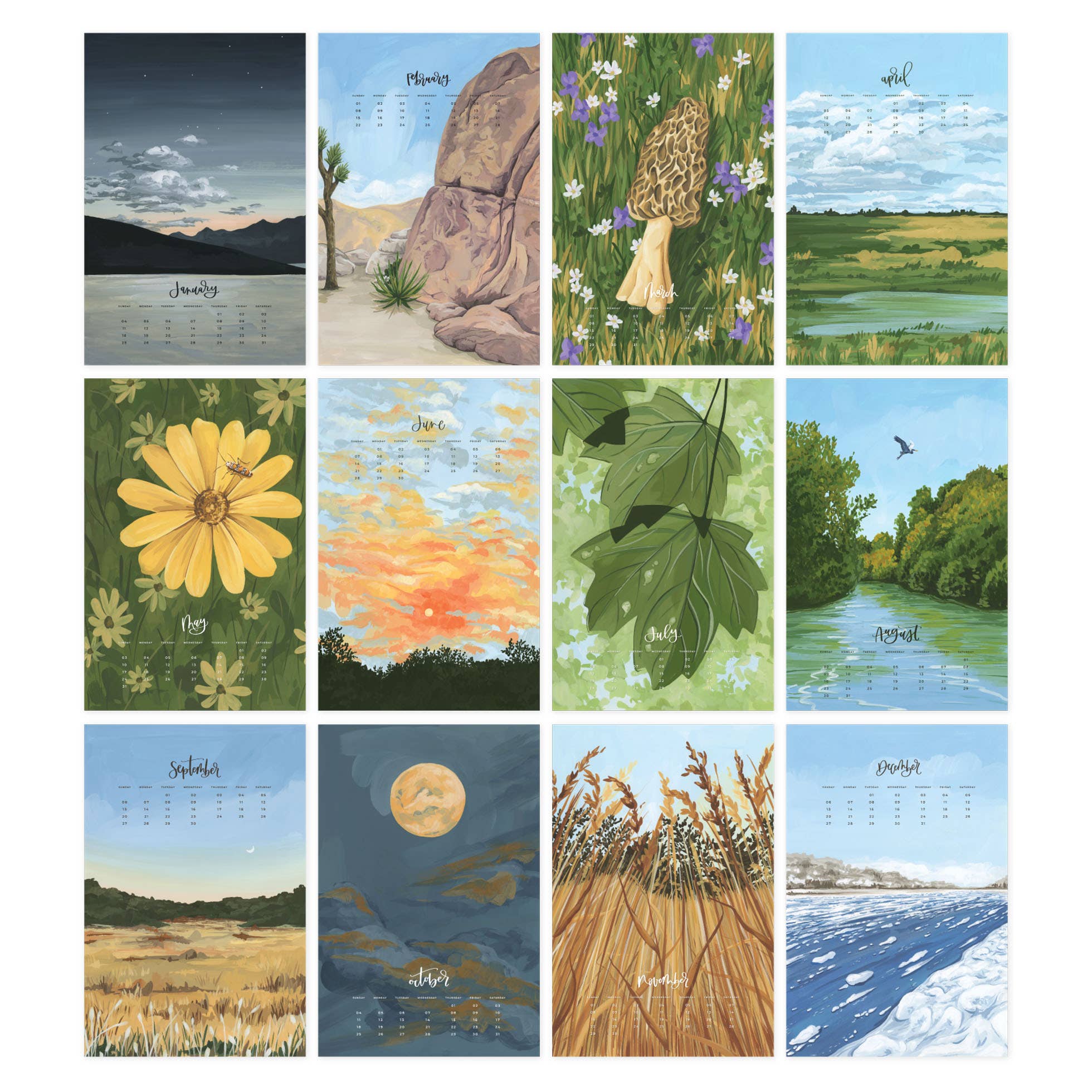 1canoe2 | One Canoe Two Paper Co. - Wholesale Calendar - 2026 XL Calendar - Natural World1