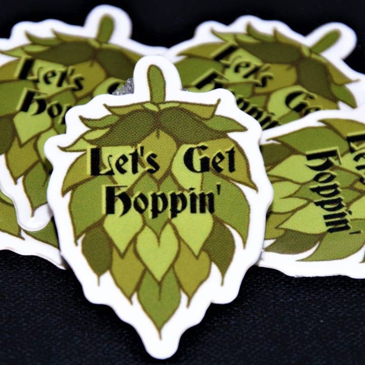 Let's Get Hoppin' Sticker (small/medium) for wholesale by Southpaw Draws