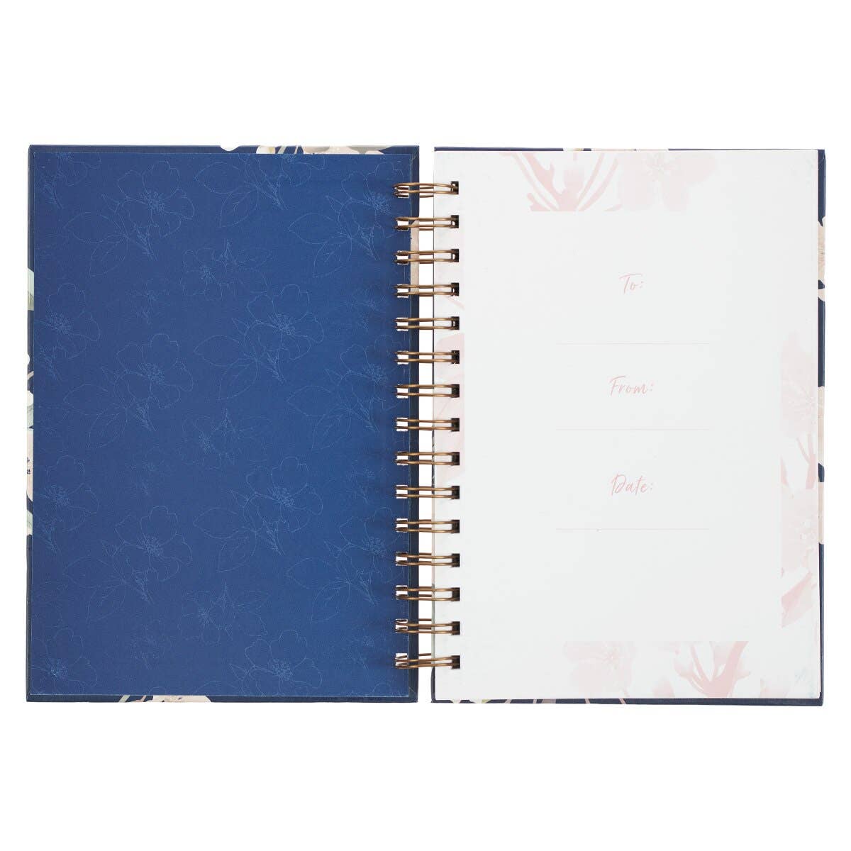 Christian Art Gifts - Wholesale Journal/Diary - Journal Wirebound Large Navy It Is Well With My Soul1