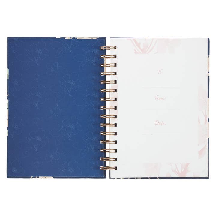 Christian Art Gifts - Wholesale Journal/Diary - Journal Wirebound Large Navy It Is Well With My Soul1