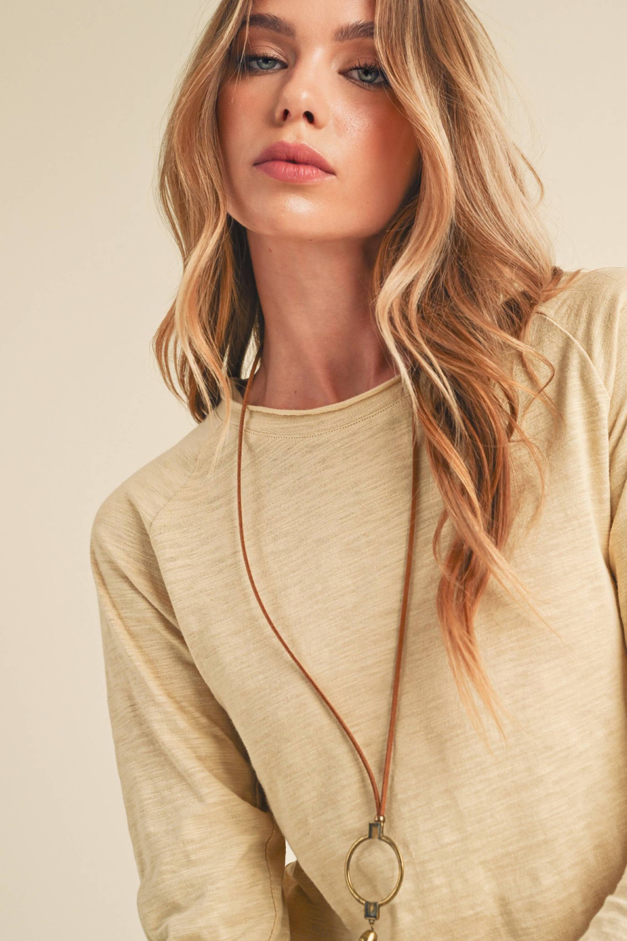 AEMI + CO - Wholesale T-Shirt - Women's - 8288DN Gwen Baby Long Sleeve Top21