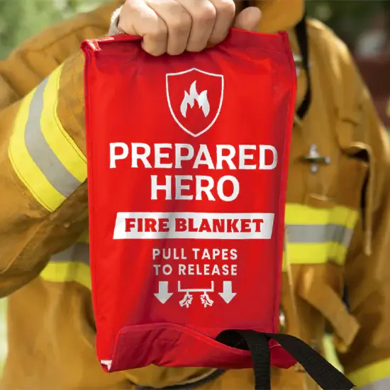 Prepared Hero - Wholesale Safety Equipment - Emergency Fire Blanket - Pouch4