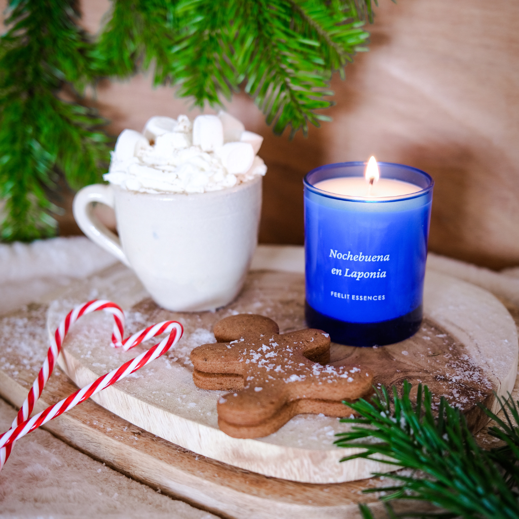 FEELIT-ESSENCES – Großhandel Kerze im Glas / gefüllte Kerze – Duftkerze aus Sojawachs – Weihnachtsabend Kollektion in Lappland1