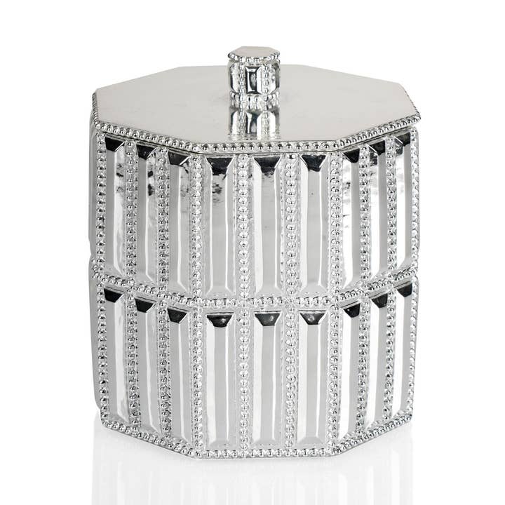 Glitz Gold Resin Cotton Jar for wholesale by nu steel