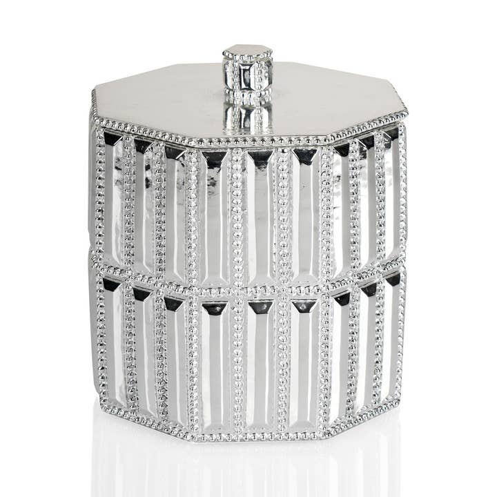 Glitz Gold Resin Cotton Jar for wholesale by nu steel