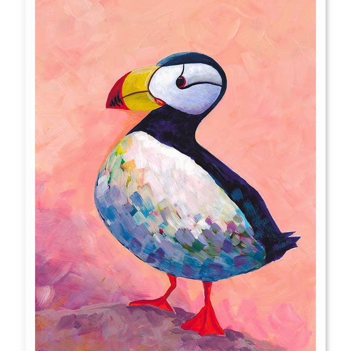 Puffin Bird Art Print for wholesale by Wild Croft Studio