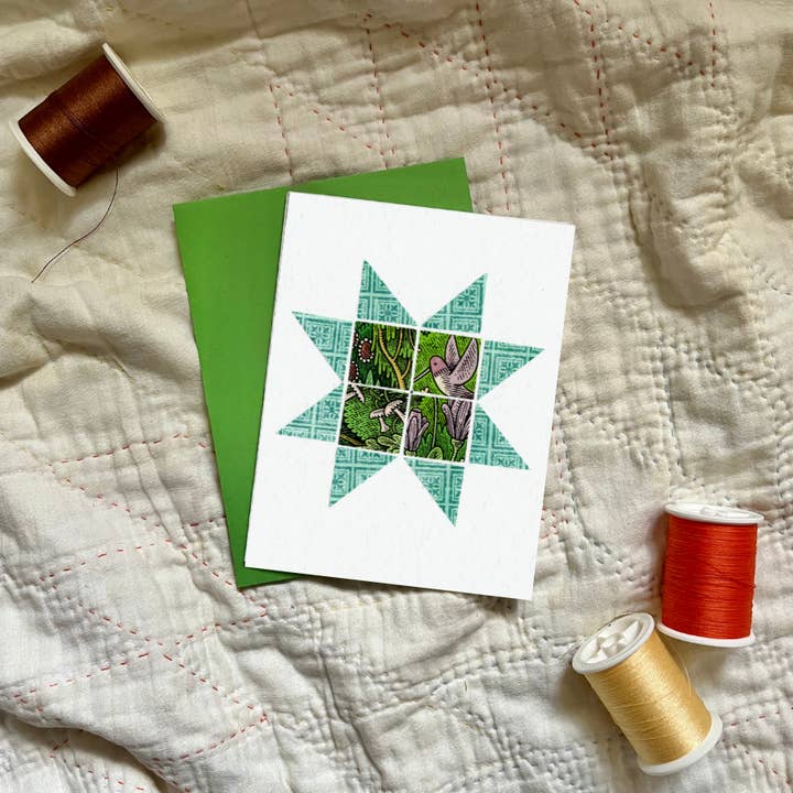 Quilt Block gratulationskort (North Star) för wholesale av Cozy Arts
